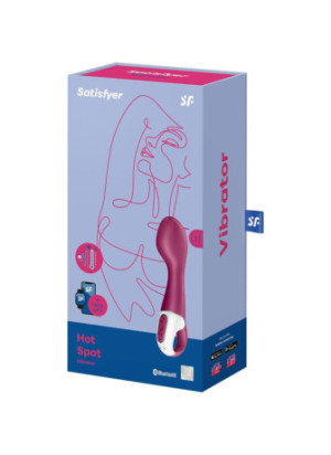 Vibromasseur point G chauffant connecté USB rouge Hot Spot Satisfyer - CC597782